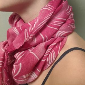 Long Pink and White Scarf or headwrap 3/$20